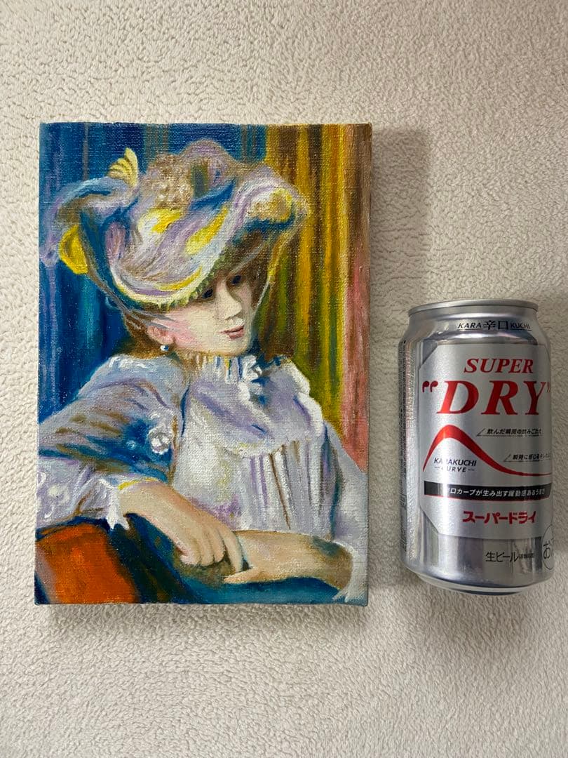 ルノワール 肉筆手描きの油絵模写画 帽子の女 - 絵画クラシック