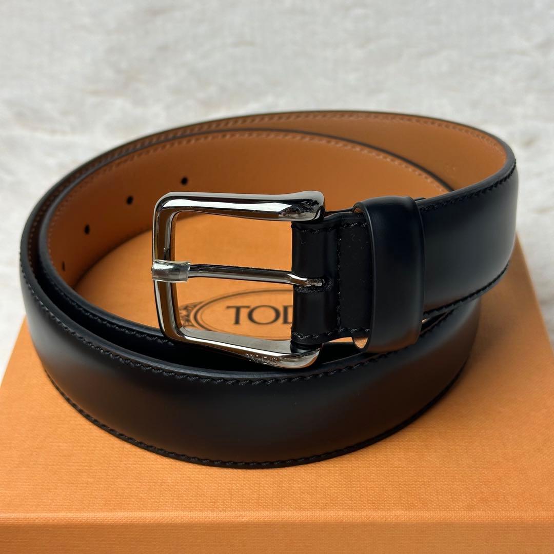 新品未使用　TOD'S トッズ ベルト ブラック 現行品 保存袋付属 TOD'S（トッズ） TODS ナローベルト XCWCRM09100ROR レディース カーフ
