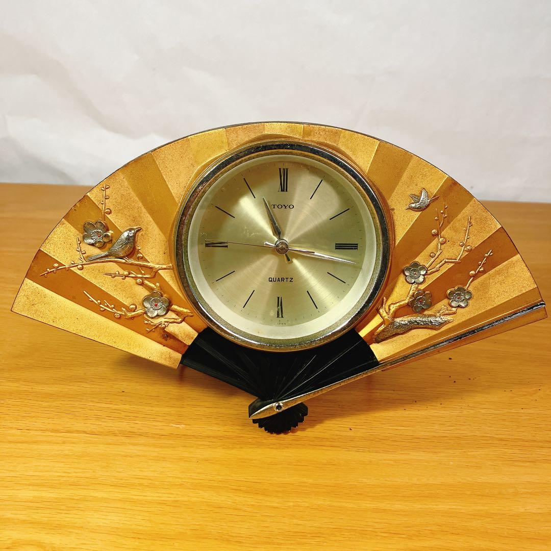 ジャンク】TOYO QUARTZ 置時計 扇型 昭和レトロ - メルカリ