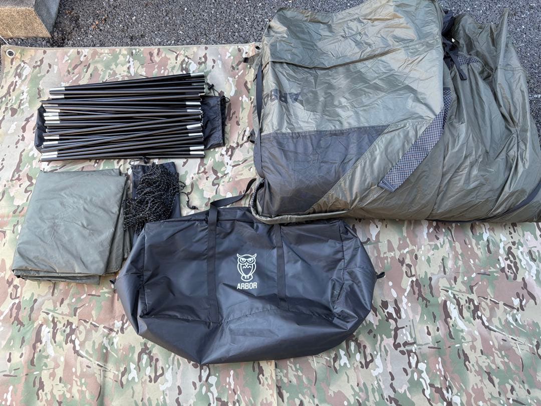 OVAL5 ドームトンネルテント ARBOR カーキ About camping - メルカリ