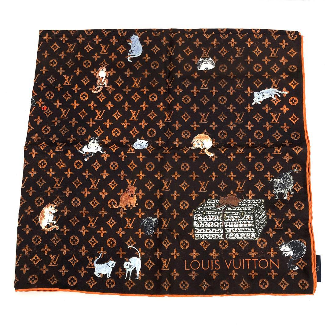 未使用 LOUIS VUITTON ルイヴィトン キャットグラム スカーフ 90