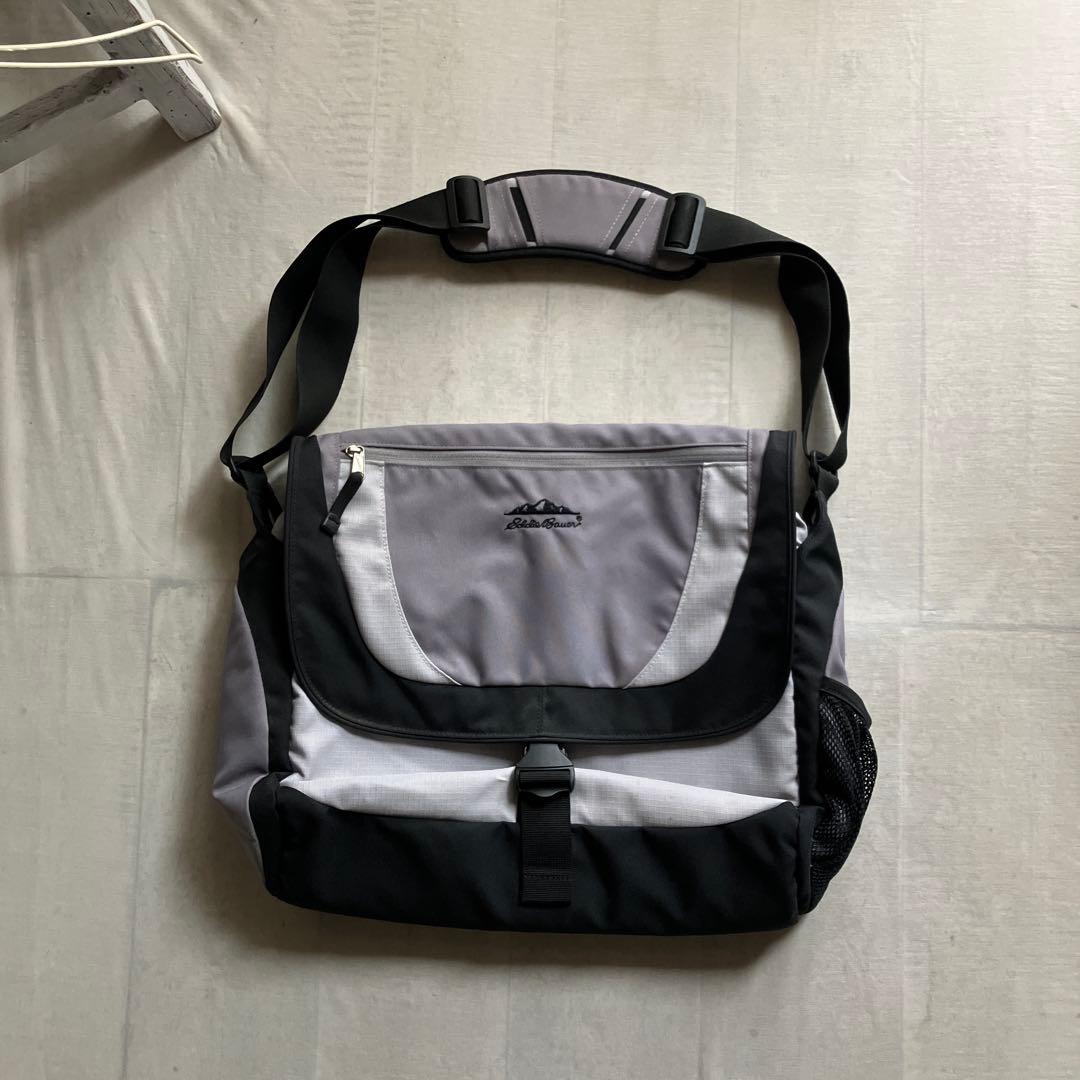 エディーバウアー メッセンジャーバッグ ショルダーバッグ グレー×黒
