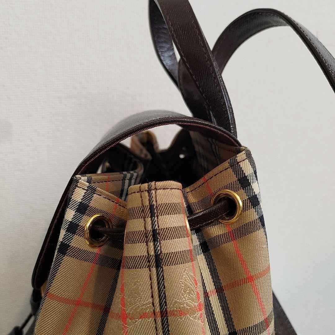 《超美品》バーバリー　リュック　BURBERRY　シャドウホース　ノバチェック