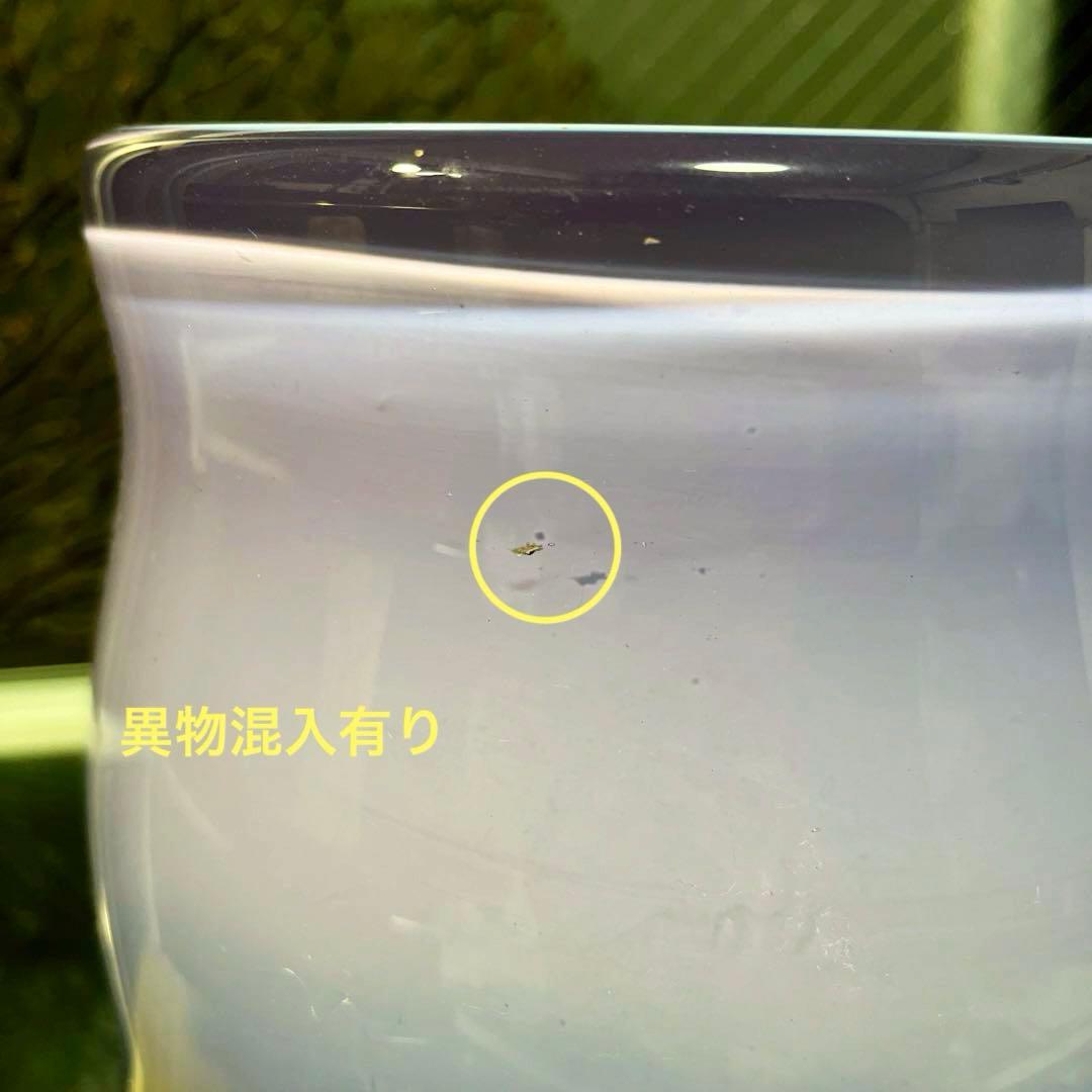 骨董 時代ガラス 淡紫色 乳白色暈し 括れ寸胴型 水指 花器 ウラン