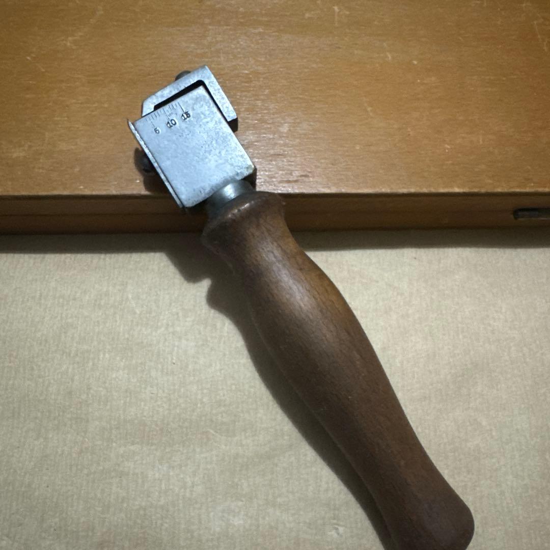 コバゴテ　ネジ式長さ調整　レア　アンティーク 靴工具 靴道具 レザークラフト コバ鏝 コバゴテ セット 靴職人 靴工具 靴作り