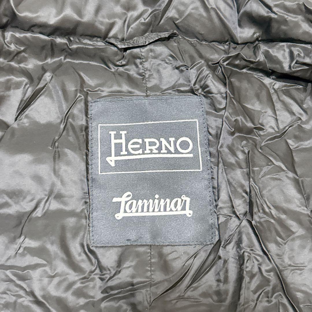 美品 HERNO ラミナー ショートダウンジャケット ブラック 42 f725