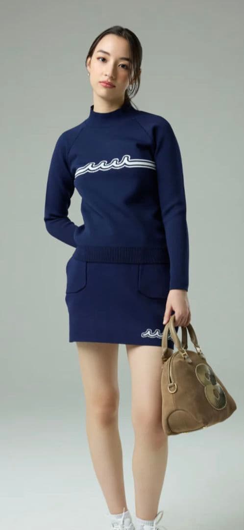 mutaジャガートモックネックプルオーバー▪︎ジャガートスカート セットアップ muta ムータ ジャガードモックネック プルオーバー(全3色