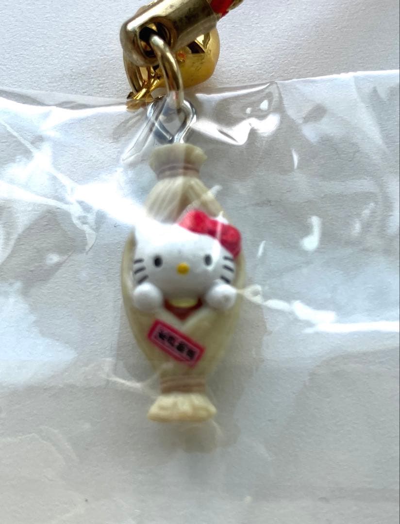 ハローキティ ストラップ ご当地キティ 茨城限定 納豆のワラとハロー