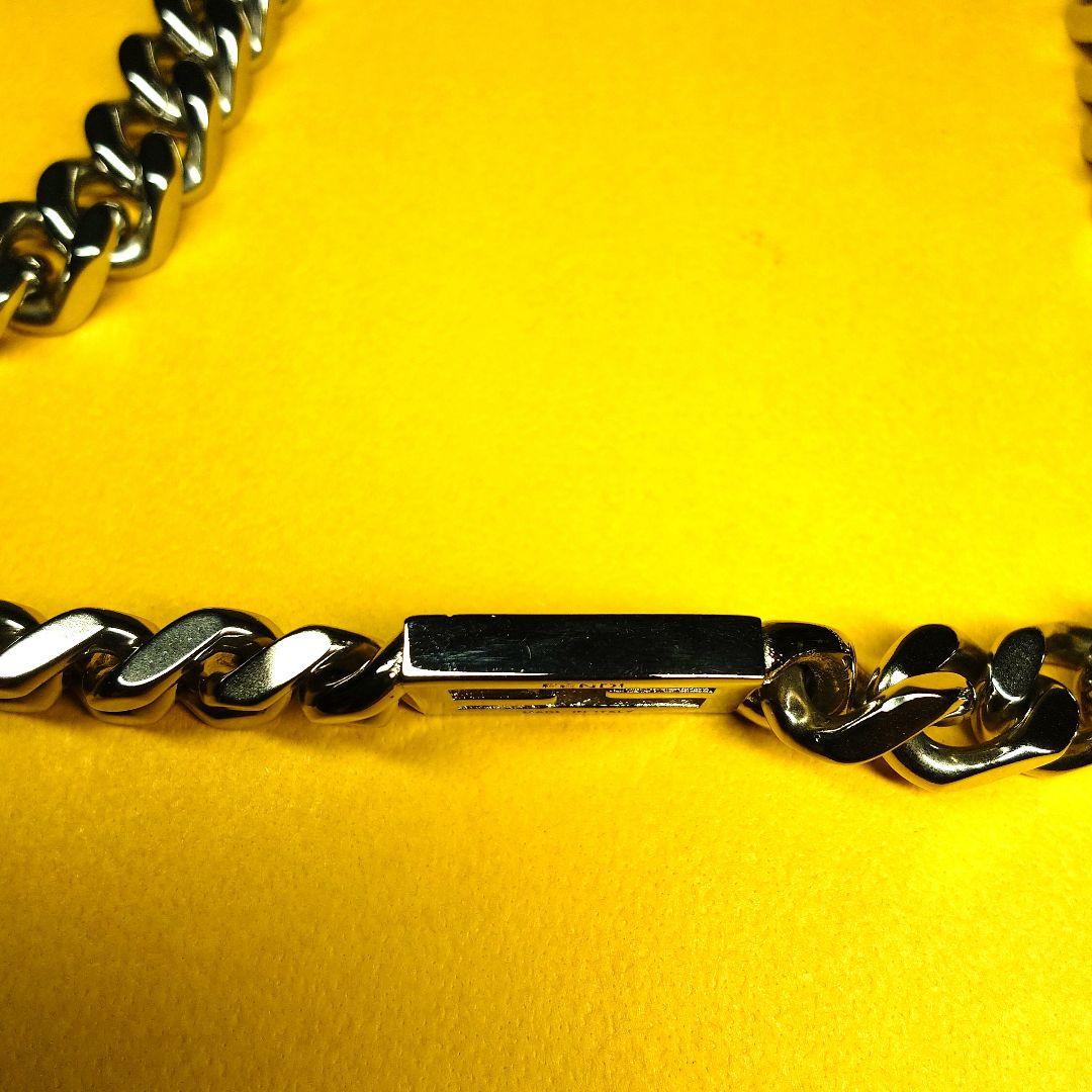 FENDI バゲット ネックレス 目黒蓮さん着用 FF チェーン シルバー