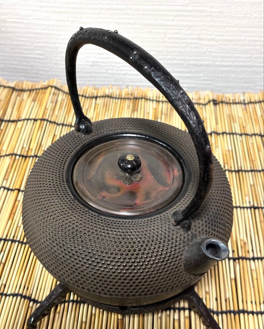 新品 敬典工房正寿堂山正造銀粒象嵌鉉銀口斑紫銅蓋12型 人間国宝