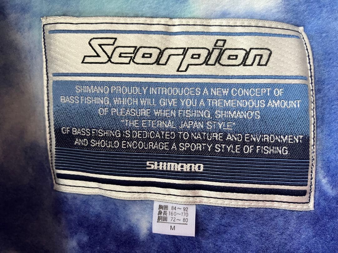 未着用タグ有】シマノ スコーピオン フリースブルゾン バス釣り/レトロ