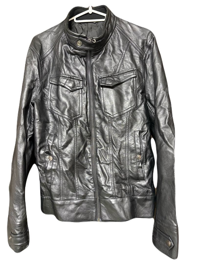 00s 本革 opium vkei y2k ギミック レザージャケット - メルカリ