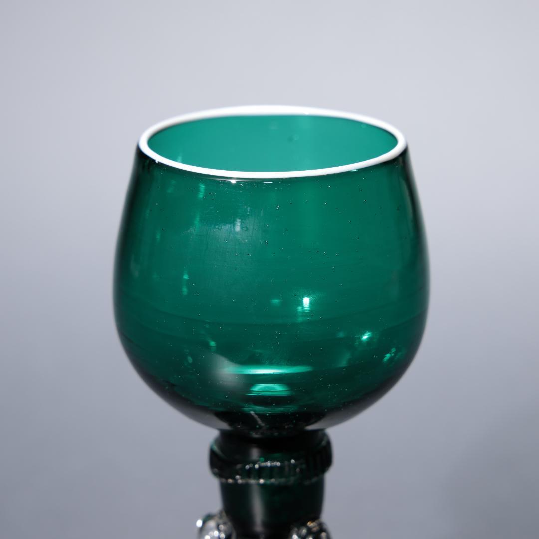 アンティークグラス レーマーグラス グリーン白縁 R1342ダI - メルカリ