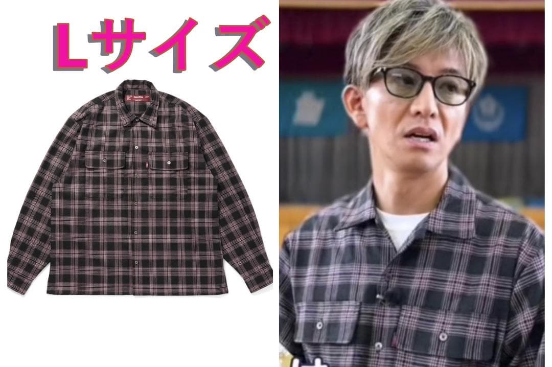 k*u様 キムタク 秋山ロケの地図 着用 チェックシャツ HIDE AND SE