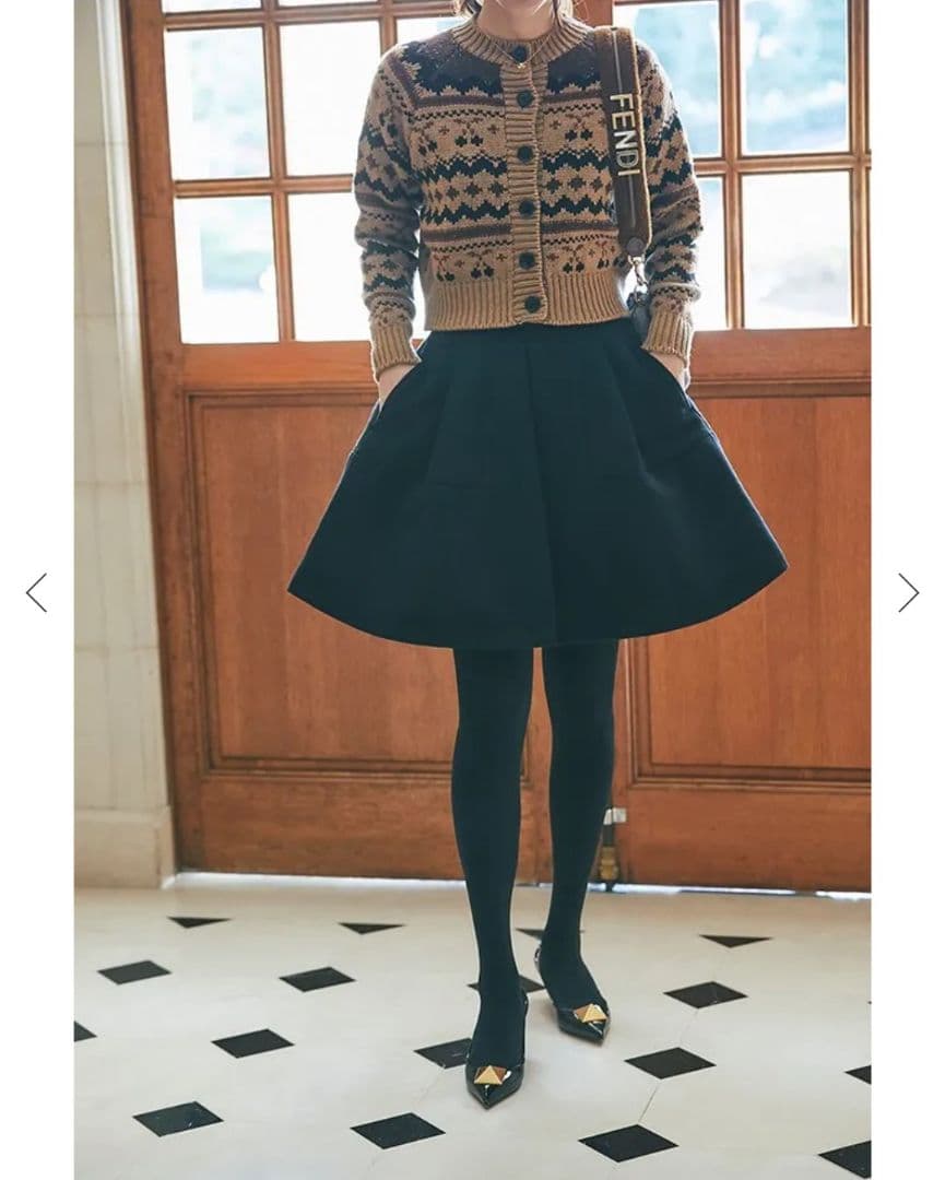 ☆セブンテン　ハイウエストフレアキュロット☆ロージーモンスター　マチャット　ザラ 再入荷】ハイウエストフレアキュロット(ブラック) - seventen