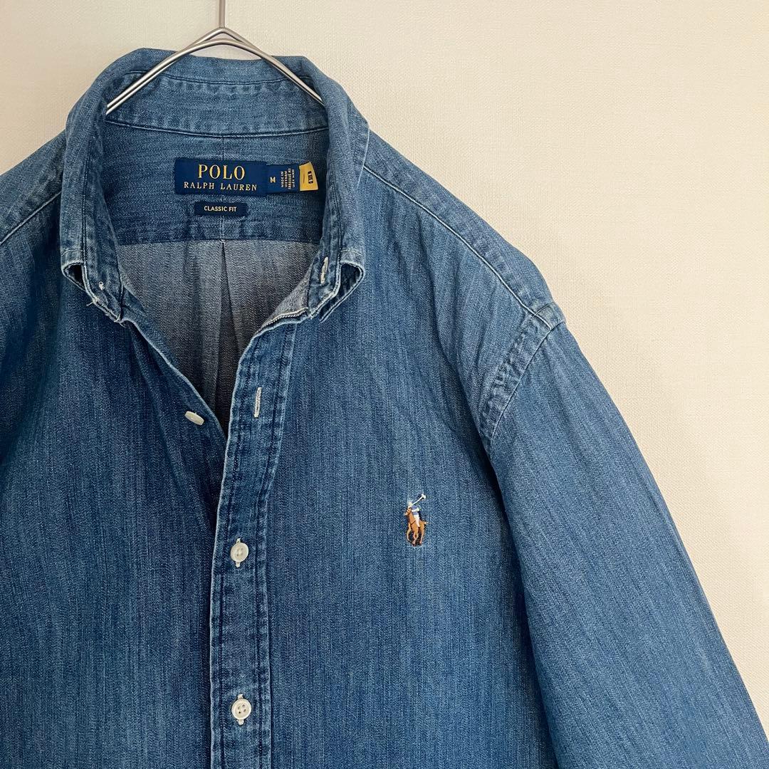 【人気希少現行QR★未使用に近い】ラルフローレンデニムシャンブレーBDシャツ◆M 楽天市場】ラルフローレン シャンブレーシャツの通販