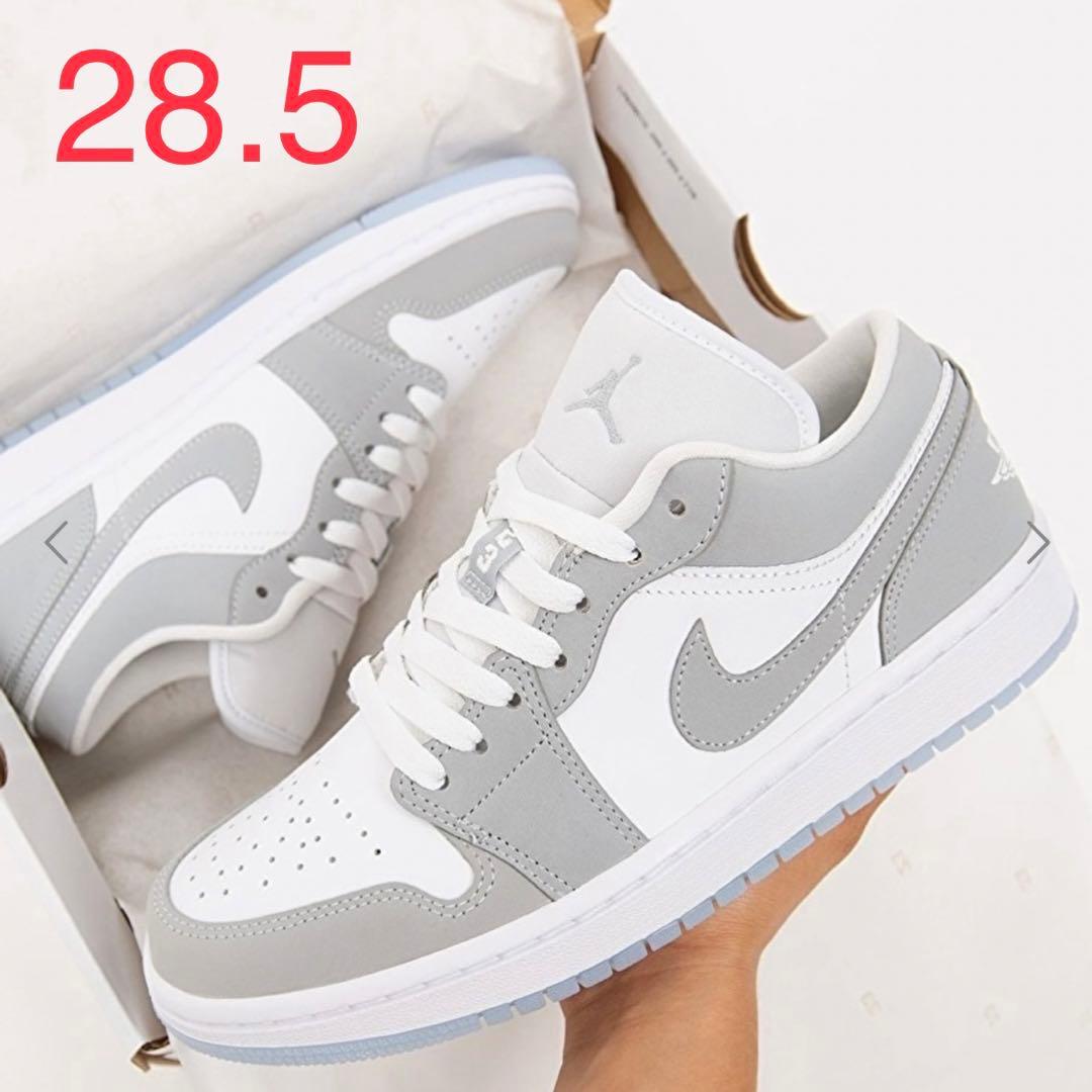 AIR JORDAN 1 LOW エアジョーダン ウルフグレー 28.5cm - メルカリ