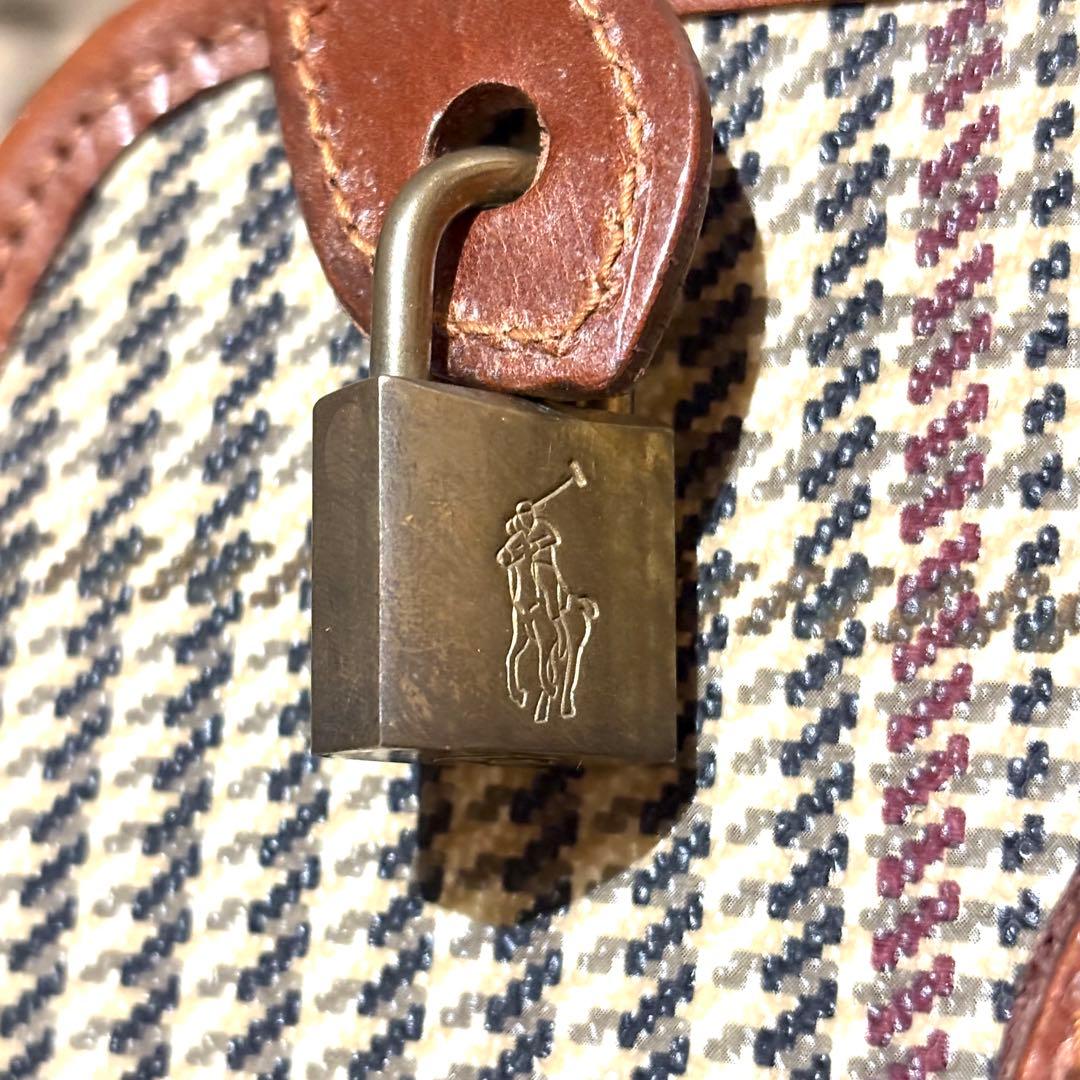 極希少 美品】ポロラルフローレン 千鳥格子 ボストンバッグ 2way 大