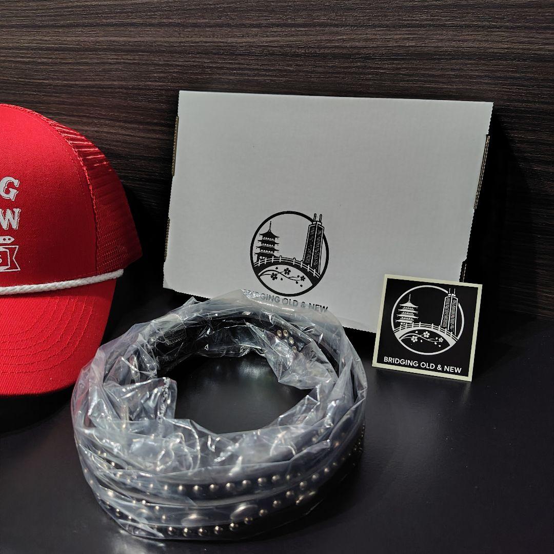 フラワーターコイズ□本革レザーフルスタッズナローベルト☆アメカジ