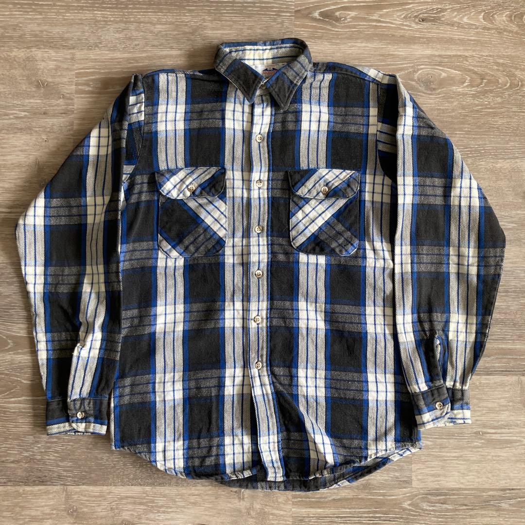 好配色】ビンテージ ダコタ ファイブブラザー ネルシャツ 70s 80s