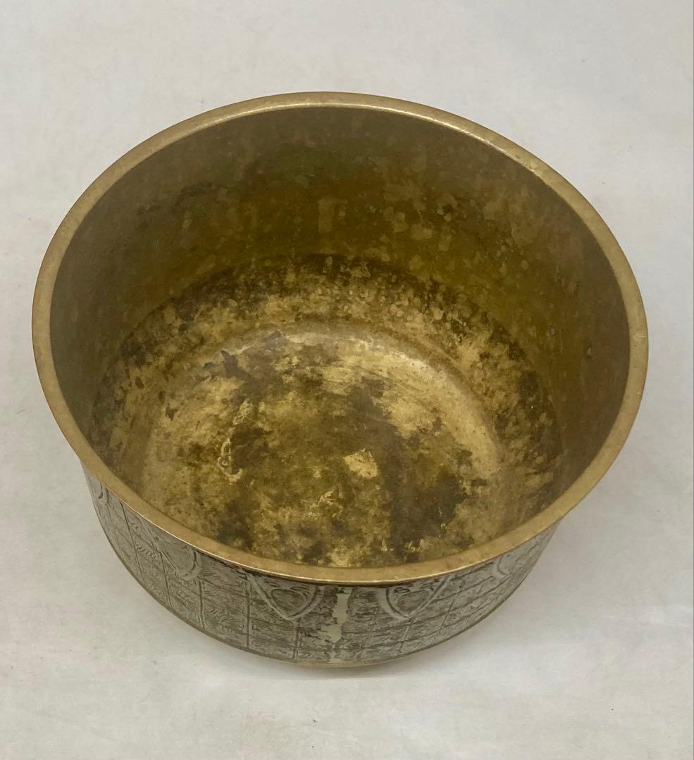 B564s 銅建水 茶道具 水こぼし 中国写模様 箱無し - メルカリ