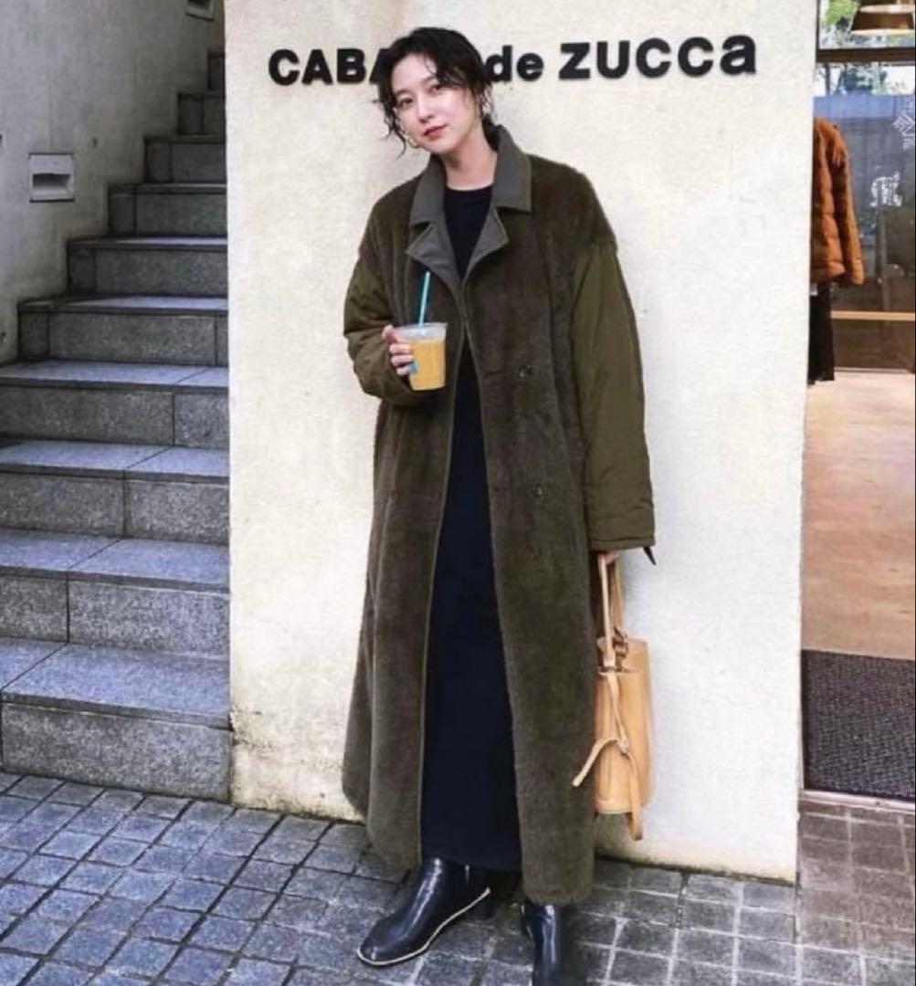 美品☆CLANE クラネ 2WAYリバーシブル ミリタリーロングボアコート1