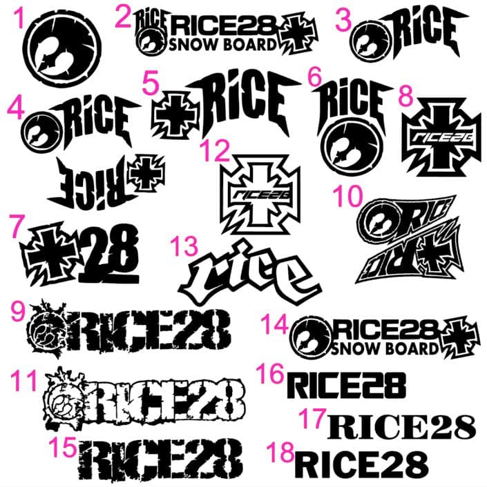 RICE　ライス　ステッカー RICE ライス ステッカー