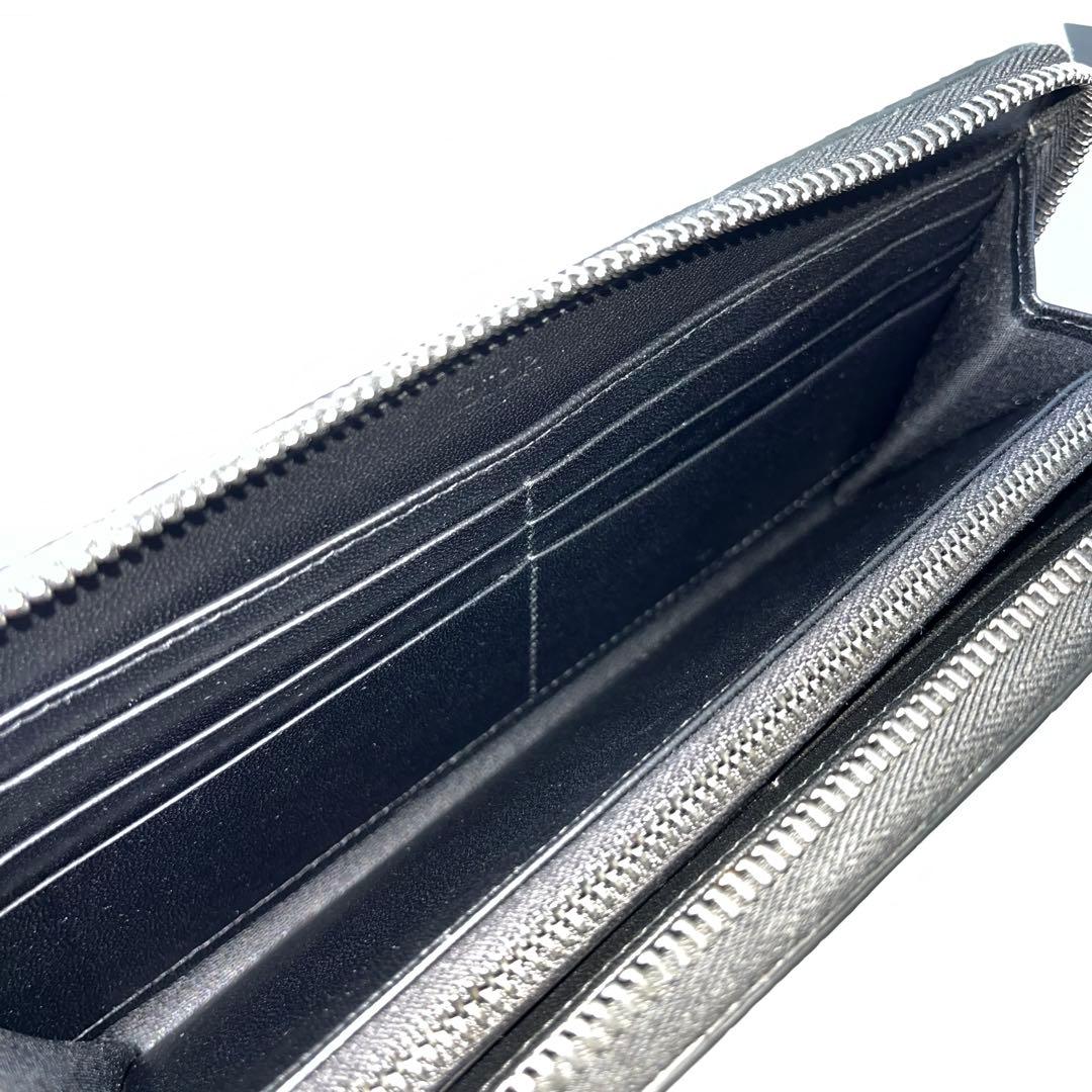 ディオール クロコダイル 長財布 ラウンドジップ 鰐革 黒 ブラック