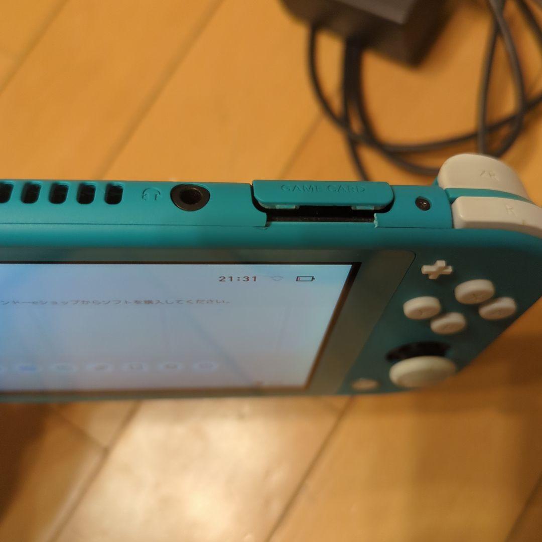 Switch lite キズあり ターコイズ 充電器 32GBメモリカード - Nintendo