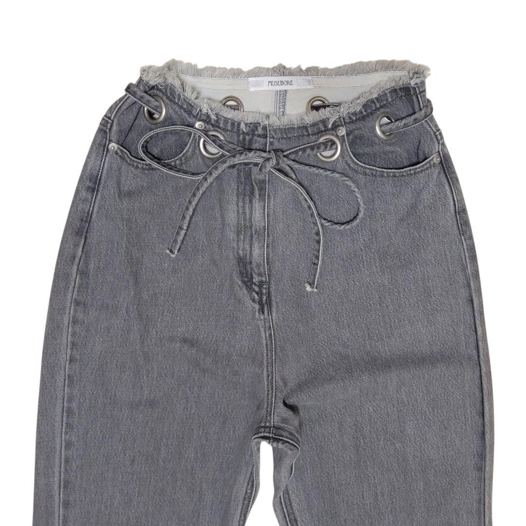 MUSUBORE ムスボレ ハトメデニムパンツ ワイドパンツ - メルカリ