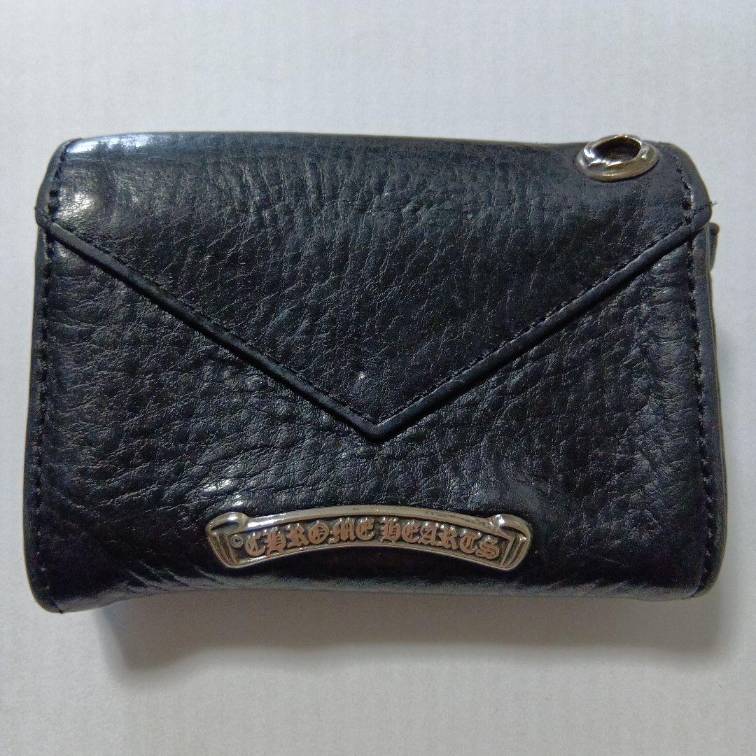 値下げしました☆Chrome Hearts 黒 レザー タイニーウォレット
