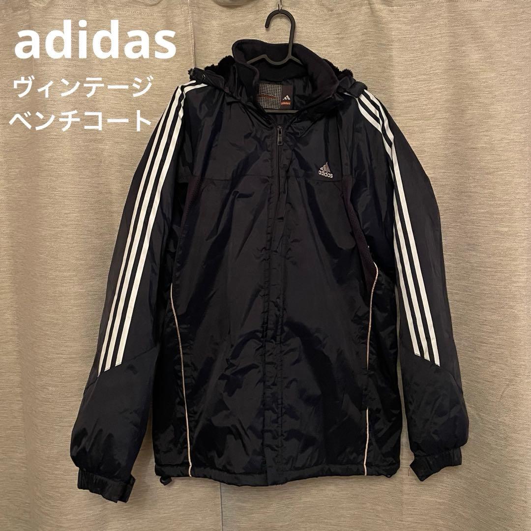 ヴィンテージ　adidas ベンチコート　裏ボア　ドカジャン　レトロ　激レア ヴィンテージ adidas ベンチコート 裏ボア ドカジャン レトロ 激レア