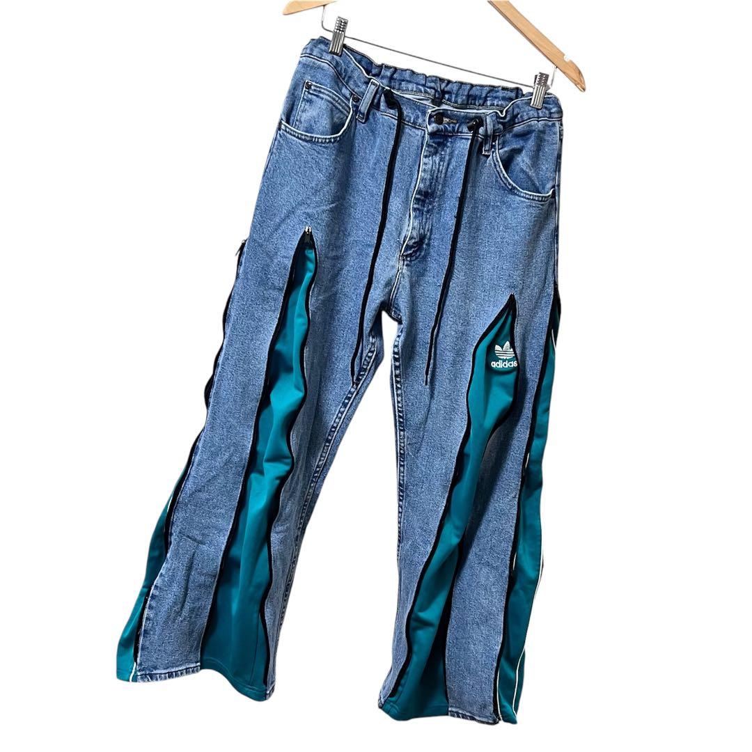 GW SALE】アディダス リメイクデニム ジャージ ファスナー adidas