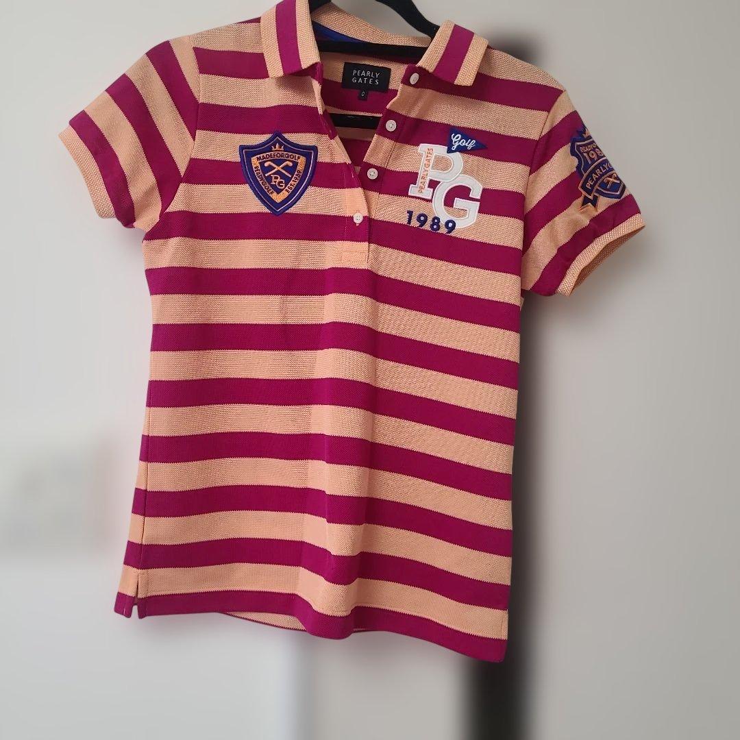 PEARLY GATES ストライプポロシャツ - メルカリ