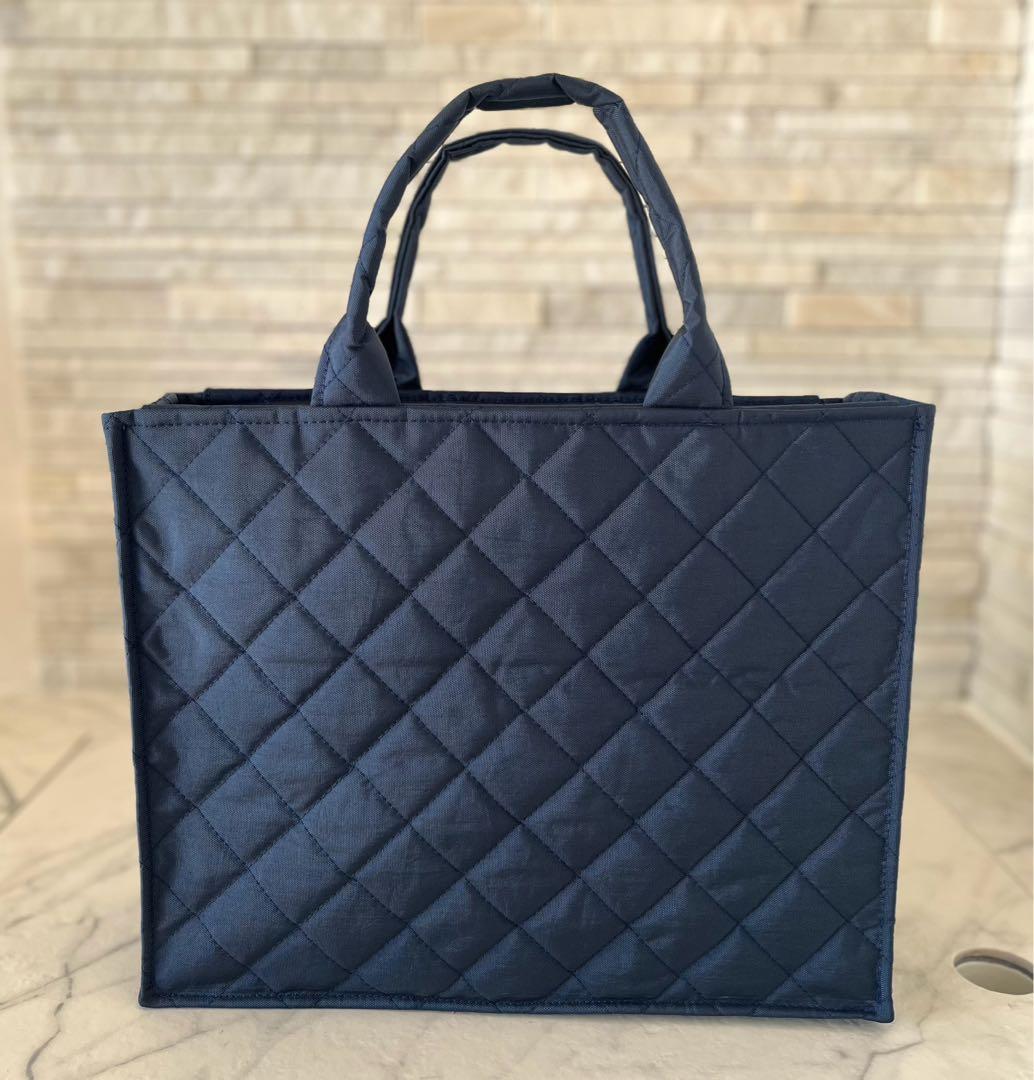 ネイビー お受験バッグ A4 自立 説明会 保護者会用 お稽古用 ファスナー付