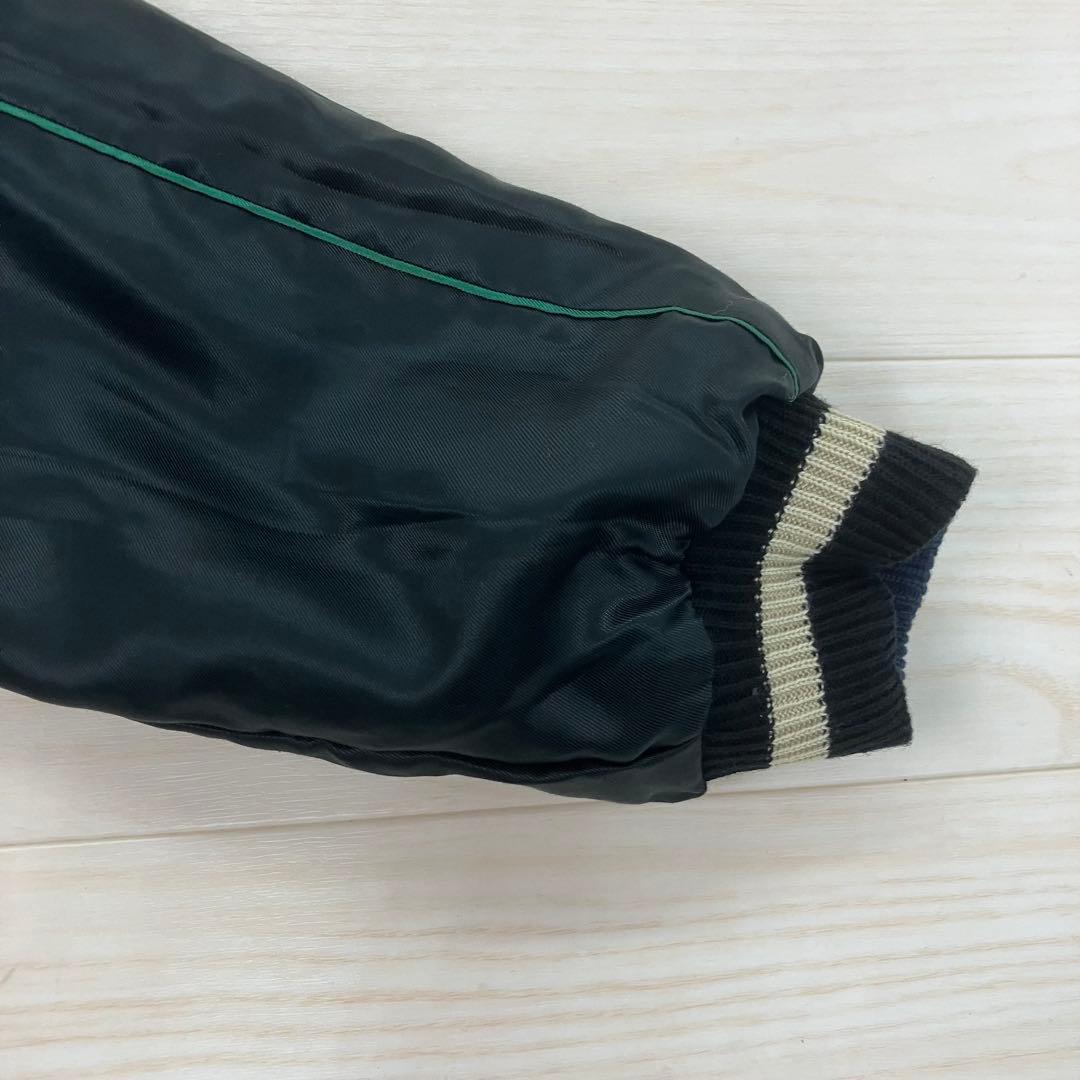 TAILOR東洋 ヒノヤ別注 舞妓 イーグル 刺繍 スカジャン 青 黒 L