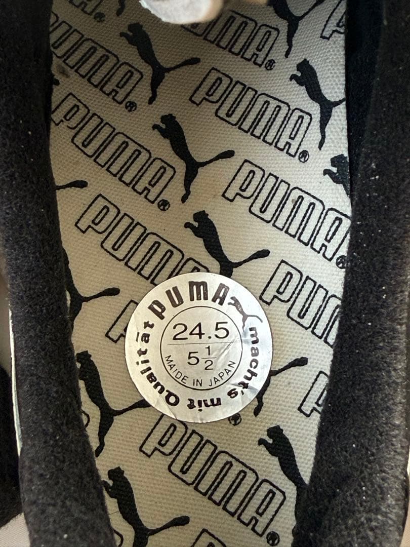 お*や様 PUMA P353SP ブラックサッカーシューズ 24.5cm