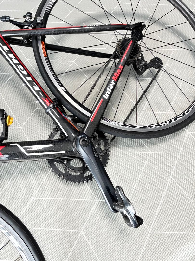 InterMax ロードバイク カーボンフレーム 黒/赤