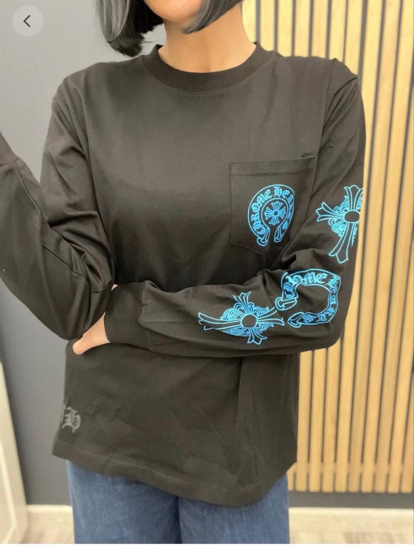 CHROME HEARTS 長袖シャツ ブラック CHROME HEARTS Chrome Hearts long sleeve T-shirt – Trip