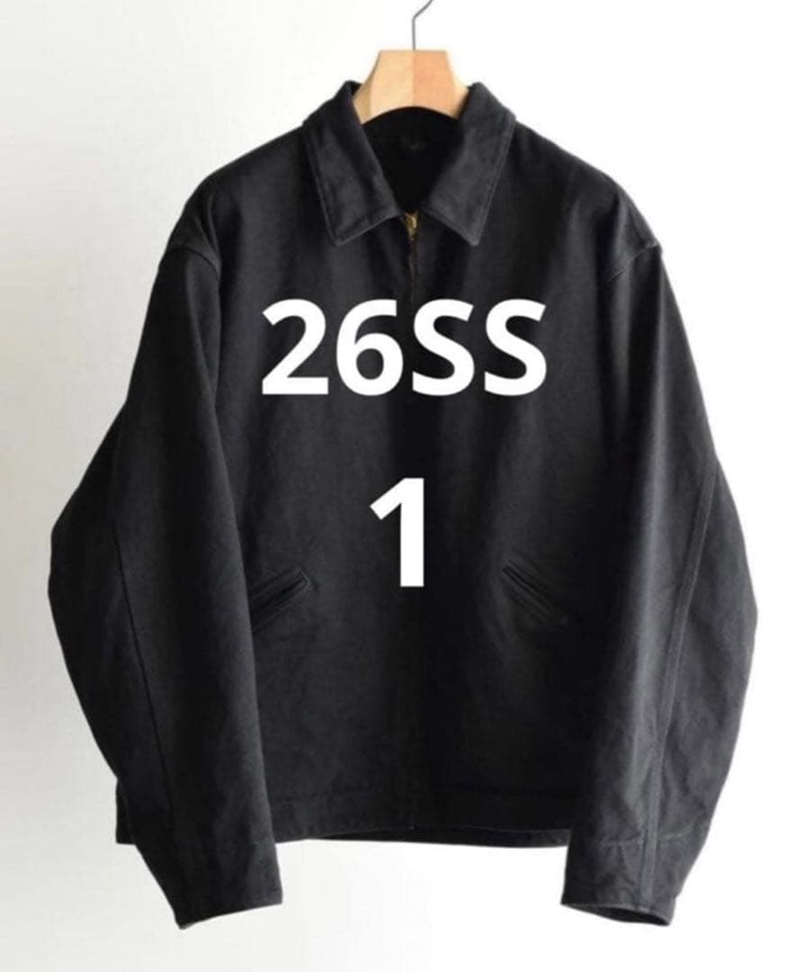 26SS comoli コモリ ブラックデニム ジップショートジャケット 1