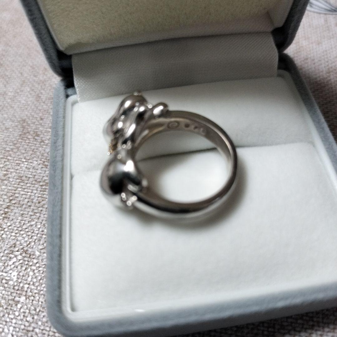 k18　シルバー　0.25ct　スヌーピーリング　#7