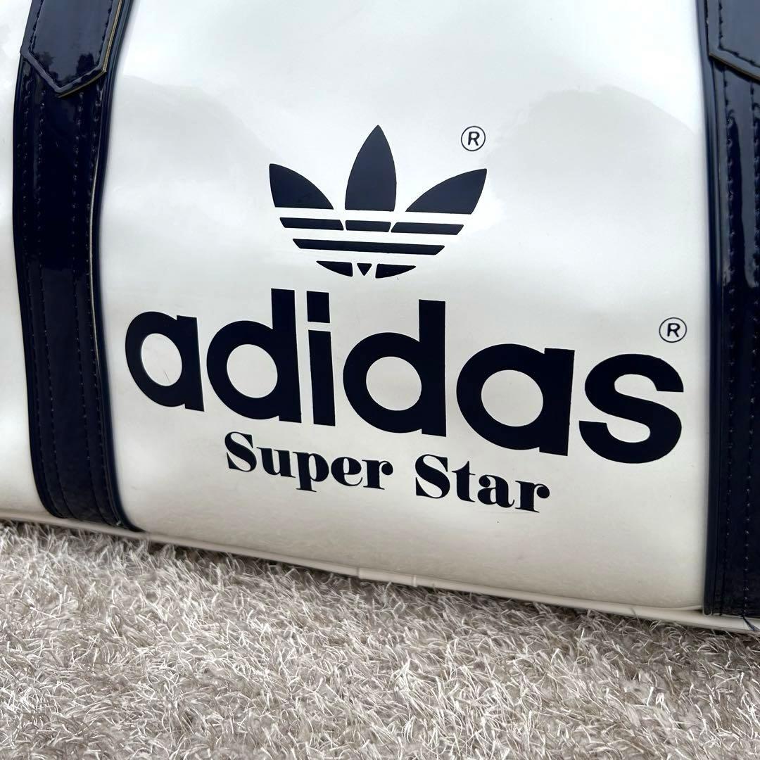 極美品 80s adidas アディダス Super star エナメル バッグ - メルカリ
