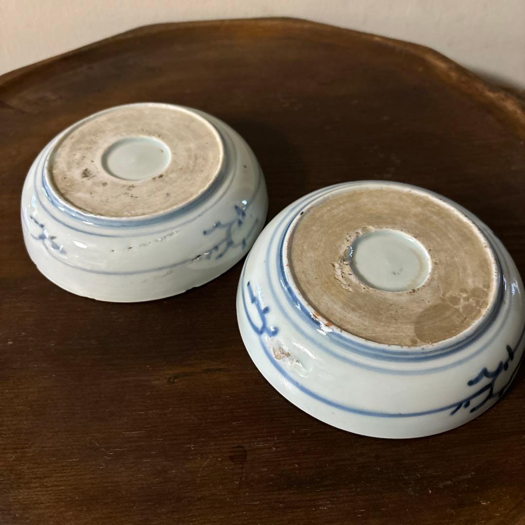 古伊万里膾皿 5点(窯傷有り)なます皿 古道具 アンティーク 検:白洲正子