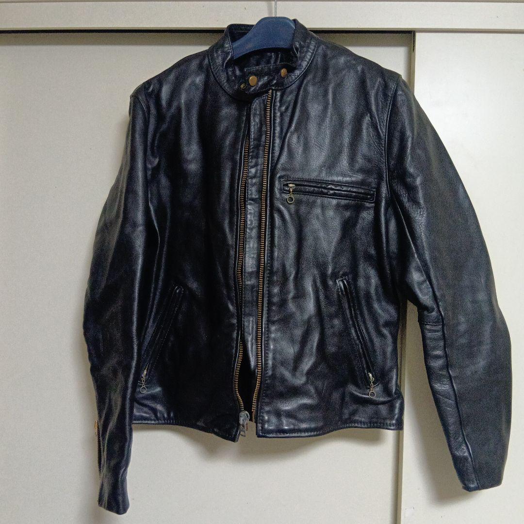 Leathers シングルライダースジャケット 42 Weather proofed Leather】レザーシングルライダースジャケット