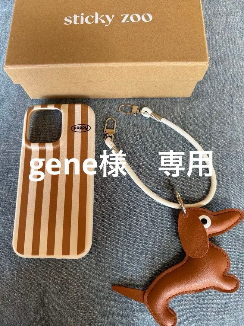sticky zoo ストライプiPhoneケースと犬型チャーム - メルカリ