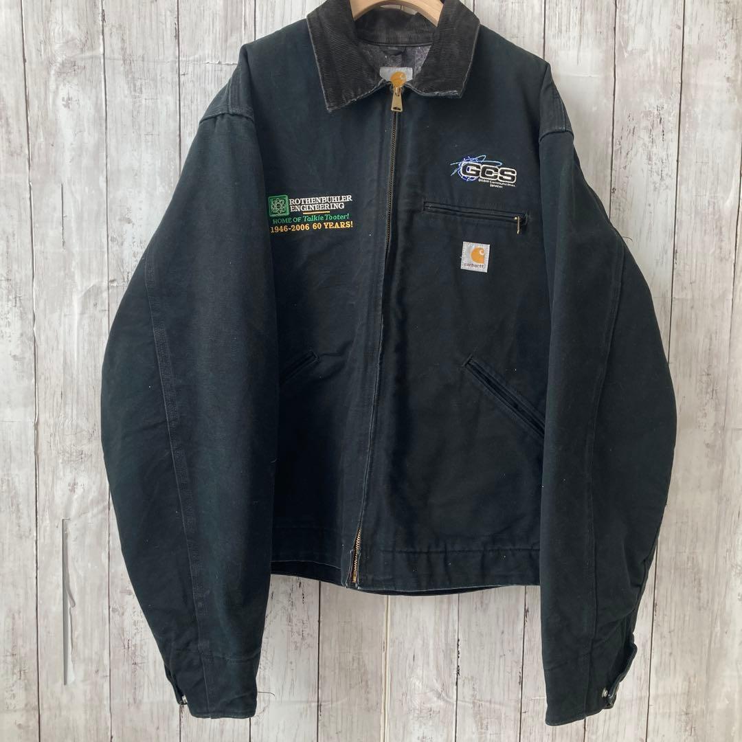 Z*W様 CARHARTTカーハートジップアップデトロイトジャケット 黒L相当ア