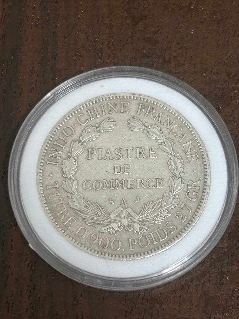 1 ピアストル大型銀貨】フランス領インドシナ 1909年 - メルカリ