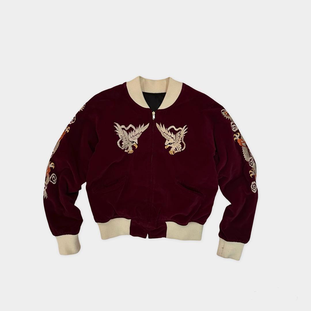 【S】シルバーストーン silver stoneスカジャン　別珍 別珍 シルバーストーン SILVER STONE スカジャン - メルカリ