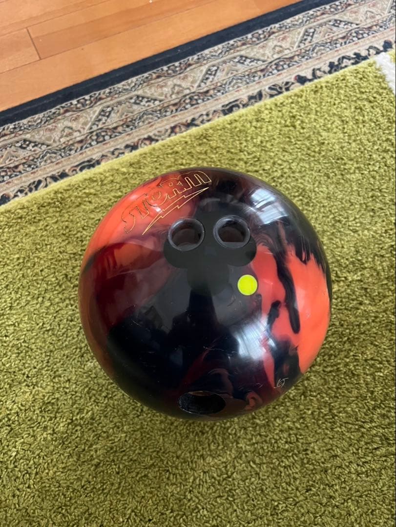 LOCK UP ボウリングボール ブラック/オレンジ/レッド 15p - メルカリ