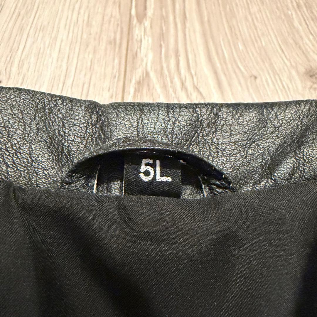 希少5L/完売品 フリーダムレザー 本革 ダブルライダースジャケット